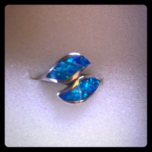 Sterling Silver Blue Opal ring